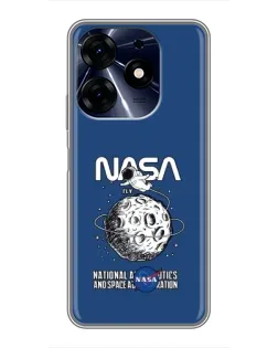 Чехол для TECNO Spark 10 Pro с картинкой «NASA — лунная миссия»