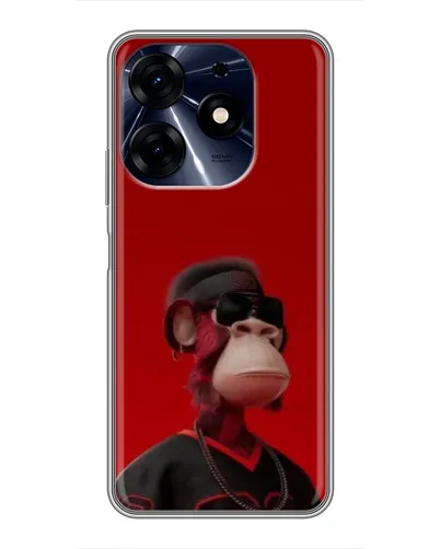 Чохол для TECNO Spark 10 Pro з картинкою «Bored Ape в червоному» Чохол для TECNO Spark 10 Pro з картинкою «Bored Ape в червоному»