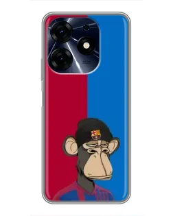 Чохол для TECNO Spark 10 Pro з картинкою «Bored Ape — фанат Барси»