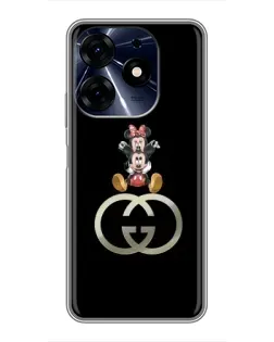 Чехол для TECNO Spark 10 Pro с картинкой «Минни Маус на лого»