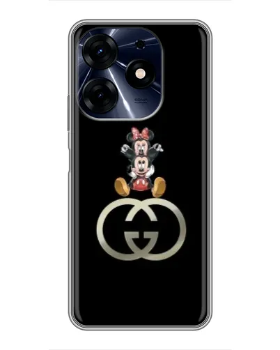 Чехол для TECNO Spark 10 Pro с картинкой «Минни Маус на лого»