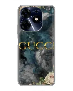 Чехол для TECNO Spark 10 Pro с картинкой «Абстрактные цветы Gucci»