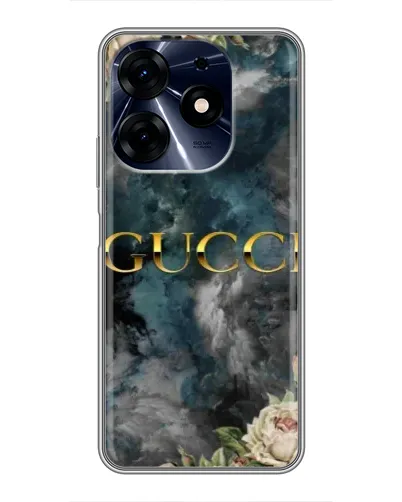 Чехол для TECNO Spark 10 Pro с картинкой «Абстрактные цветы Gucci»