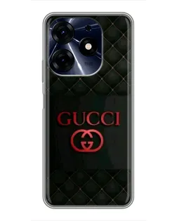 Чехол для TECNO Spark 10 Pro с картинкой «Gucci — стеганый черный»