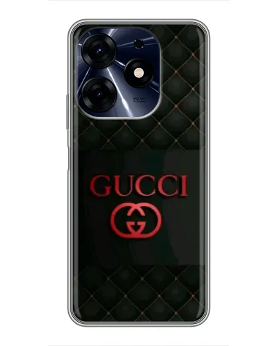 Чехол для TECNO Spark 10 Pro с картинкой «Gucci — стеганый черный»