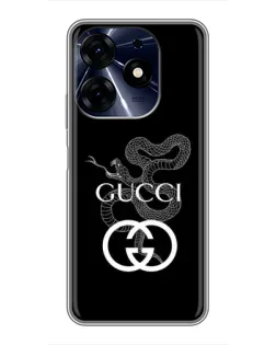Чехол для TECNO Spark 10 Pro с картинкой «Gucci — серебряная змея»
