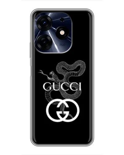 Чехол для TECNO Spark 10 Pro с картинкой «Gucci — серебряная змея»