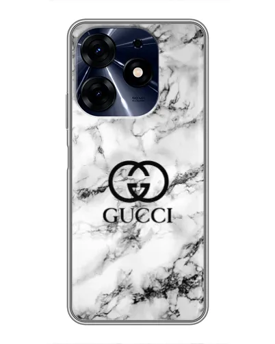 Чехол для TECNO Spark 10 Pro с картинкой «Gucci — мраморный шик»
