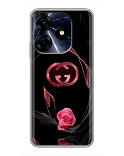 Чехол для TECNO Spark 10 Pro с картинкой «Gucci — неоновая роза»