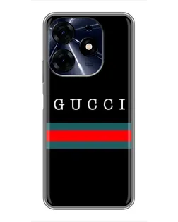 Чехол для TECNO Spark 10 Pro с картинкой «Gucci — красный пояс»