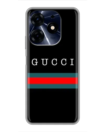 Чехол для TECNO Spark 10 Pro с картинкой «Gucci — красный пояс»