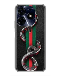 Чохол для TECNO Spark 10 Pro з картинкою «Gucci — змія на смузі»