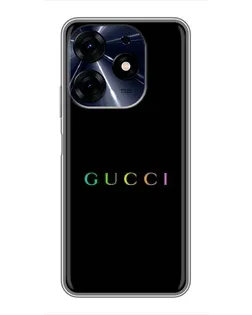 Чохол для TECNO Spark 10 Pro з картинкою «Gucci — неоновий мінімалізм»