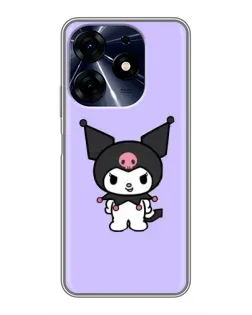Чехол для TECNO Spark 10 Pro с картинкой «Kuromi — нежный фиолетовый»