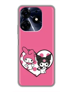 Чехол для TECNO Spark 10 Pro с картинкой «Kuromi и My Melody»