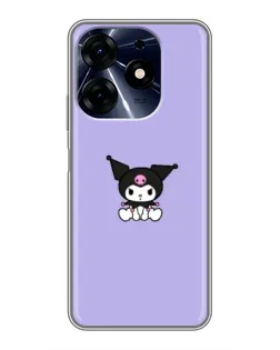 Чехол для TECNO Spark 10 Pro с картинкой «Kuromi — фиолетовый минимализм»