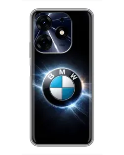 Чехол для TECNO Spark 10 Pro с картинкой «BMW — неоновое сияние»
