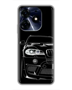 Чехол для TECNO Spark 10 Pro с картинкой «Темный силуэт BMW»