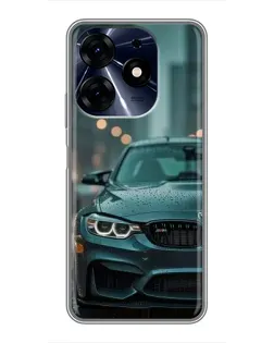 Чехол для TECNO Spark 10 Pro с картинкой «BMW в огнях города»