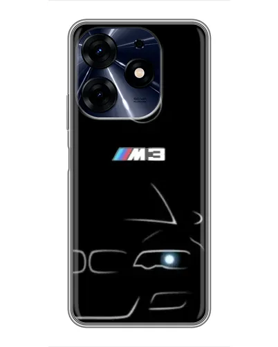 Чехол для TECNO Spark 10 Pro с картинкой «Минималистичный принт BMW M3»