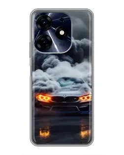 Чехол для TECNO Spark 10 Pro с картинкой «BMW в дыму»