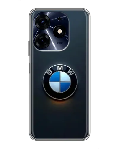 Чехол для TECNO Spark 10 Pro с картинкой «Логотип BMW — минимализм»