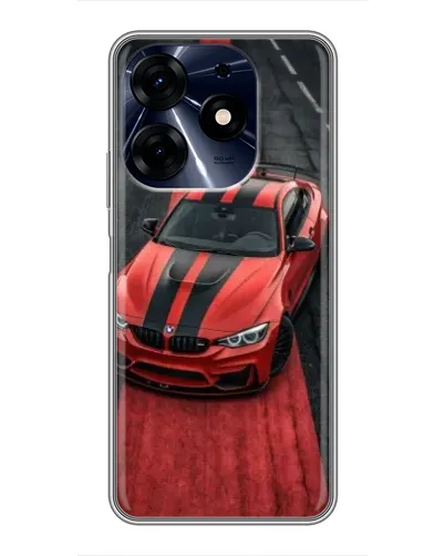 Чехол для TECNO Spark 10 Pro с картинкой «BMW на красной дорожке»