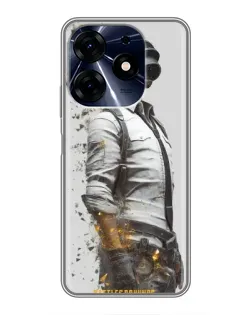 Чехол для TECNO Spark 10 Pro с картинкой «PUBG — боец в пыли»