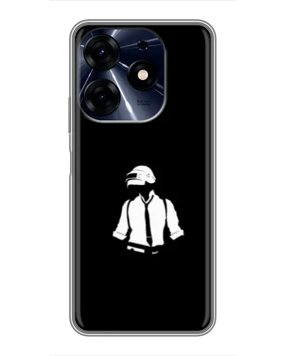 Чехол для TECNO Spark 10 Pro с картинкой «PUBG — белый шлем»