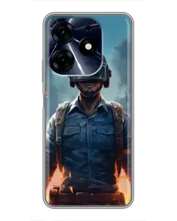 Чехол для TECNO Spark 10 Pro с картинкой «PUBG — реалистичный герой»