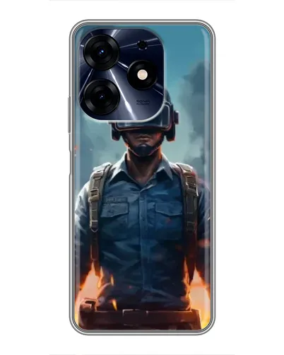 Чехол для TECNO Spark 10 Pro с картинкой «PUBG — реалистичный герой»
