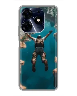 Чехол для TECNO Spark 10 Pro с картинкой «PUBG — свободное падение»
