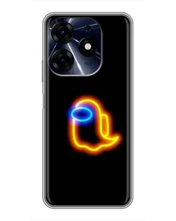 Чохол для TECNO Spark 10 Pro з картинкою «Among Us неонове сяйво»