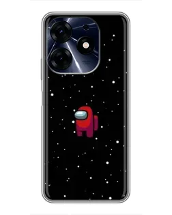 Чехол для TECNO Spark 10 Pro с картинкой «Красный Among Us»