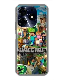 Чохол для TECNO Spark 10 Pro з картинкою «Замок Minecraft»