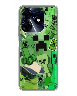 Чохол для TECNO Spark 10 Pro з картинкою «Кріпери Minecraft»