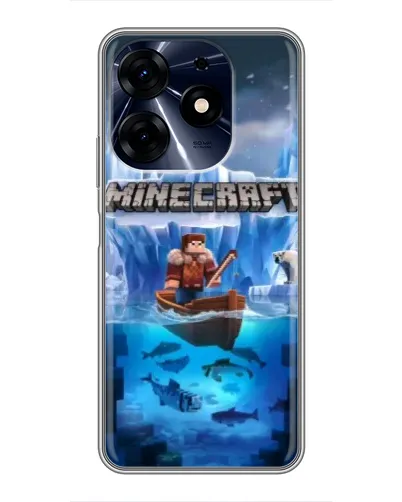 Чехол для TECNO Spark 10 Pro с картинкой «Minecraft ледяной мир» Чехол для TECNO Spark 10 Pro с картинкой «Minecraft ледяной мир»