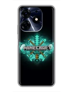 Чехол для TECNO Spark 10 Pro с картинкой «Minecraft Diamond лого»