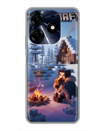 Чехол для TECNO Spark 10 Pro с картинкой «Зимний Minecraft» Чехол для TECNO Spark 10 Pro с картинкой «Зимний Minecraft»