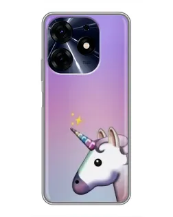 Чехол для TECNO Spark 10 Pro с картинкой «Единорог градиент»