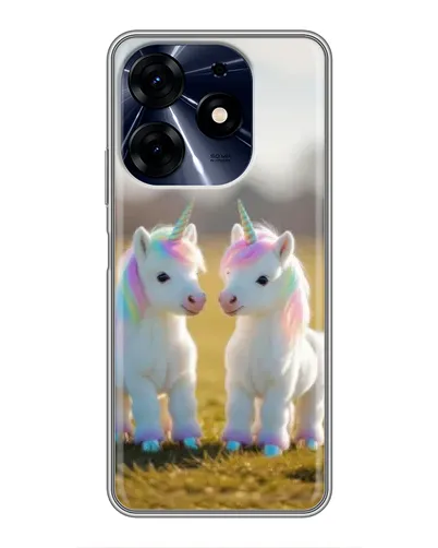 Чехол для TECNO Spark 10 Pro с картинкой «Пара единорогов»