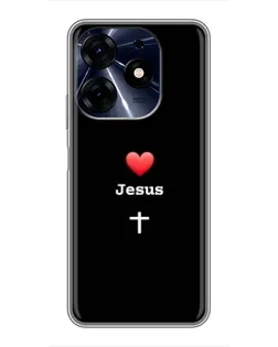 Чехол для TECNO Spark 10 Pro с картинкой «Сердце - Jesus»