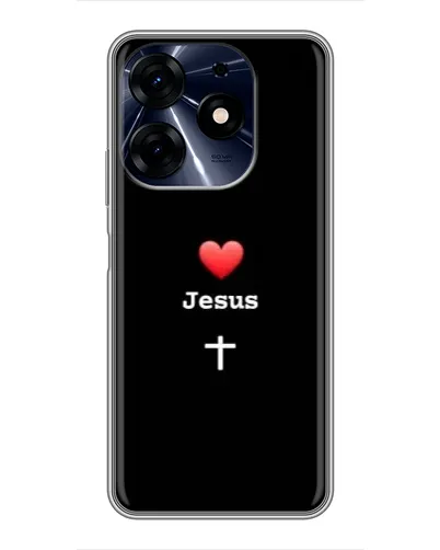 Чехол для TECNO Spark 10 Pro с картинкой «Сердце - Jesus» Чехол для TECNO Spark 10 Pro с картинкой «Сердце - Jesus»
