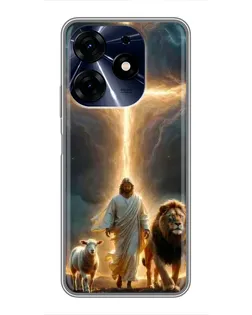 Чехол для TECNO Spark 10 Pro с картинкой «Лев Иуды и Свет»