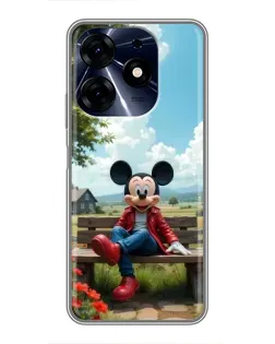Чехол для TECNO Spark 10 Pro с картинкой «Микки на скамейке»