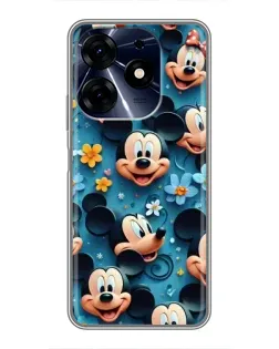 Чехол для TECNO Spark 10 Pro с картинкой «Паттерн Микки и Минни»