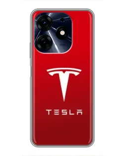 Чехол для TECNO Spark 10 Pro с картинкой «Tesla Red Classic»