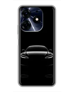 Чехол для TECNO Spark 10 Pro с картинкой «Силуэт Tesla Night»
