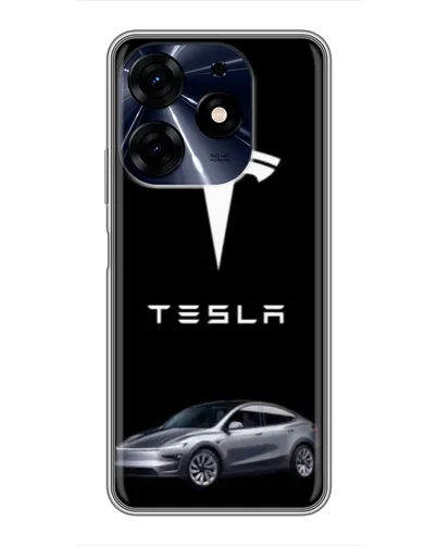 Чехол для TECNO Spark 10 Pro с картинкой «Tesla Model Y» Чехол для TECNO Spark 10 Pro с картинкой «Tesla Model Y»