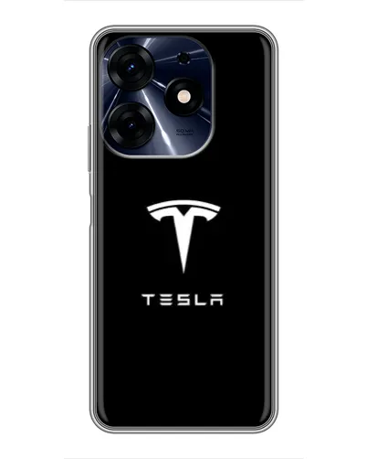 Чехол для TECNO Spark 10 Pro с картинкой «Tesla White Logo» Чехол для TECNO Spark 10 Pro с картинкой «Tesla White Logo»